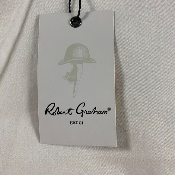 NWT Robert Graham Marana Shorts Men's 40 White Stretch Flat Front - Picture 5 of 13